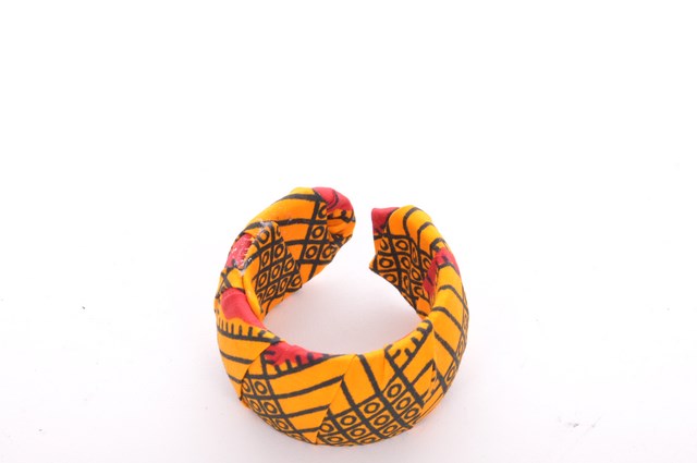 Orange Red African Print Bangle-DPBG3007、mySite、solidvoid
