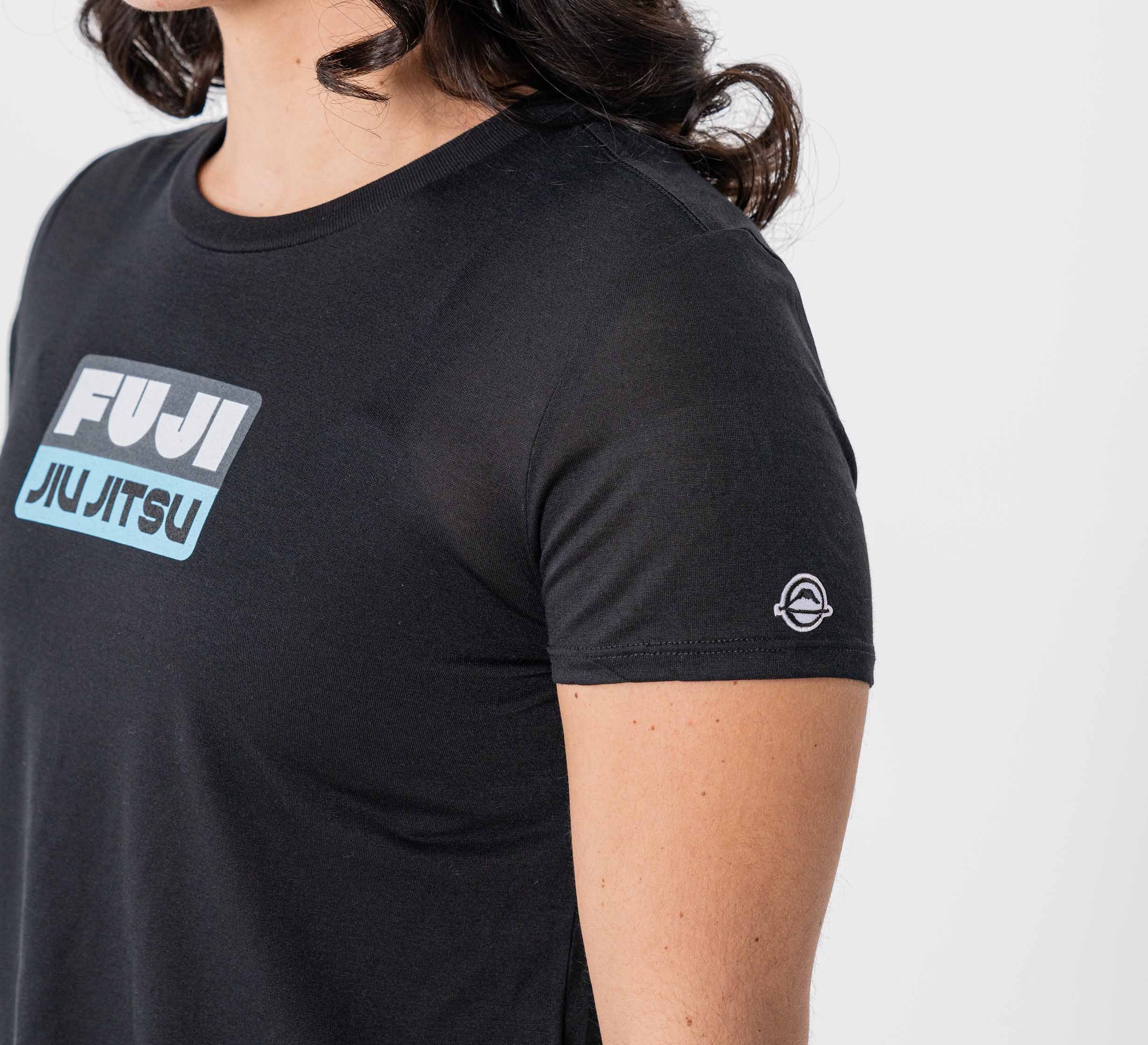 Womens Crop Retro Jiu Jitsu T-Shirt Black、mySite、gigharbornorthrealestate