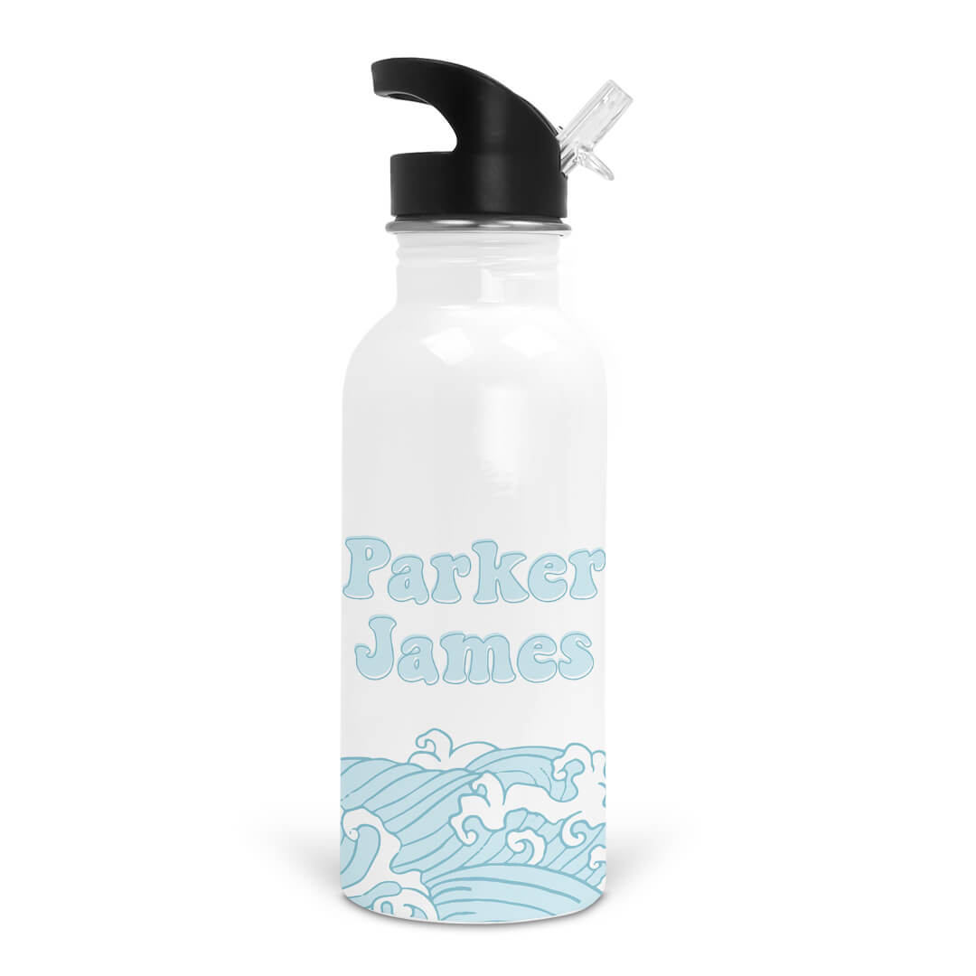  Makin' Waves Personalized Kids Water Bottle、mySite、layawaytickets