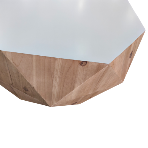 31.50"Vintage Style Bucket Shaped Coffee Table for Office, Dining Room and Living Room(Same SKU:W757P170149)、、xpatfood