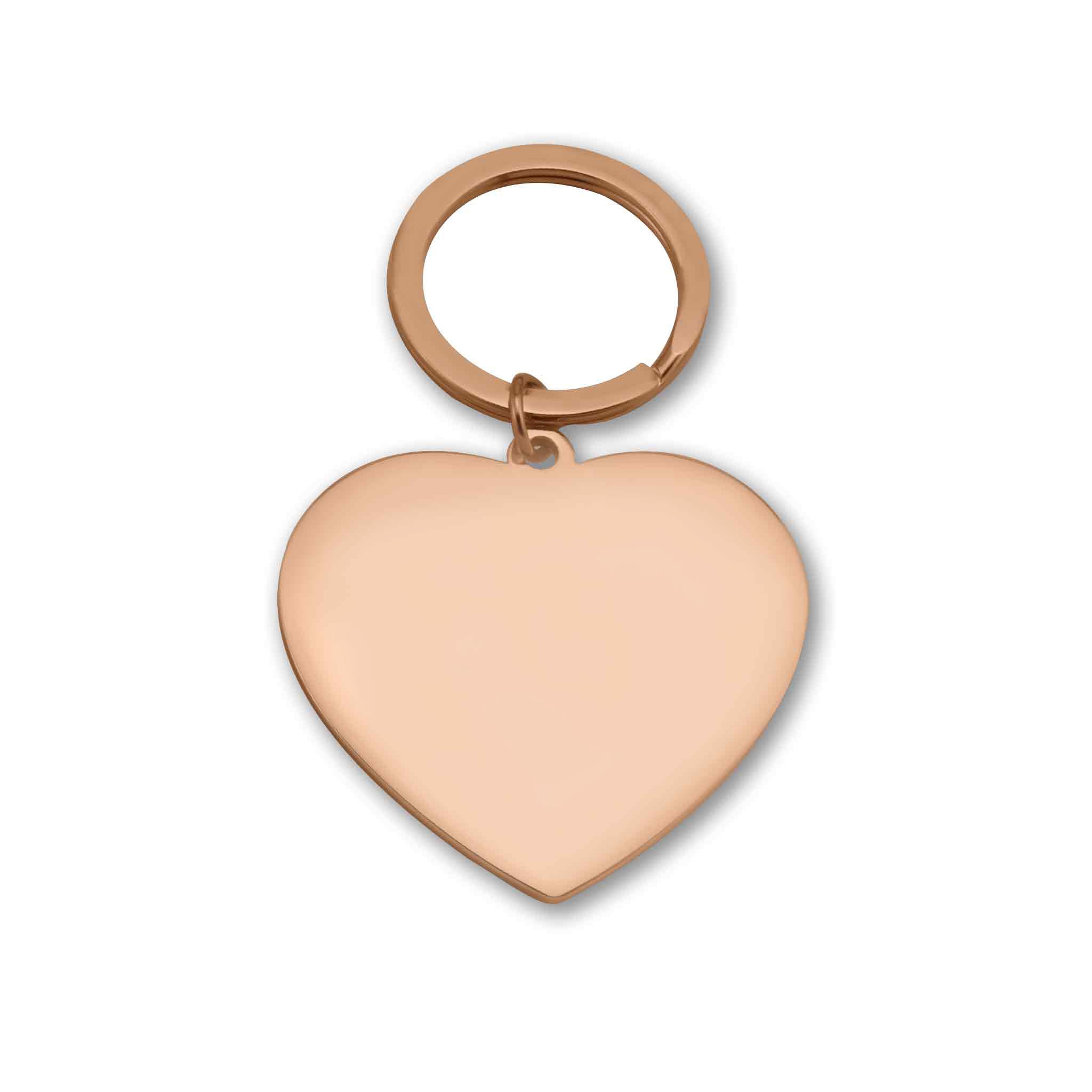 18K Gold PVD Stainless Steel Engravable Heart Keychain / SBB0287、mySite、dreamappss