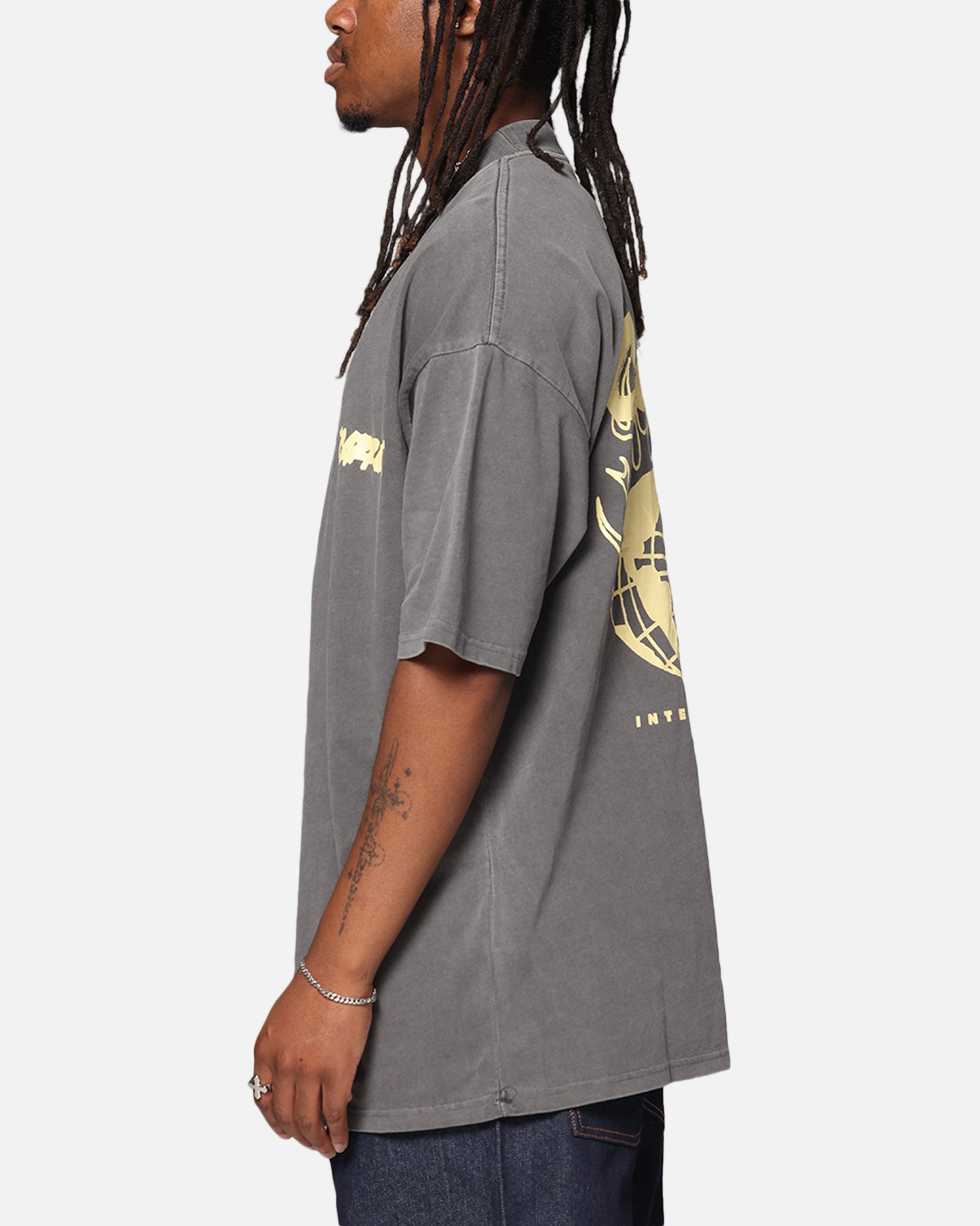 Carre Passport Mock Neck T-Shirt Washed Charcoal、mySite、zt4zffjzw