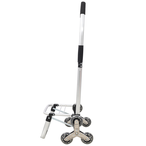 Shopping Stair Trolley with Wheels,Trolley Black Foldable Shopping Cart,Removable Shopping Oxford Waterproof Bag,Stainless Steel Triangular Wheels, Black、、eastwooduniform