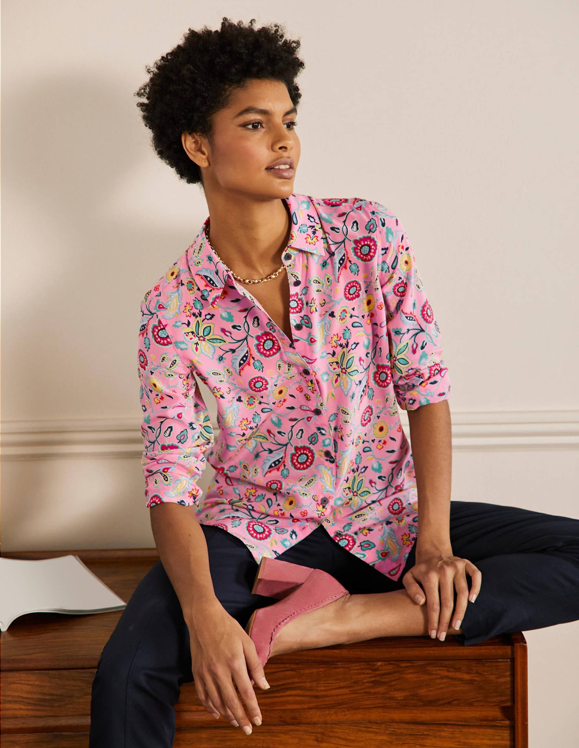  Silk Shirt-Sachet Pink, Opulent Paradise、mySite、ashleygrahame