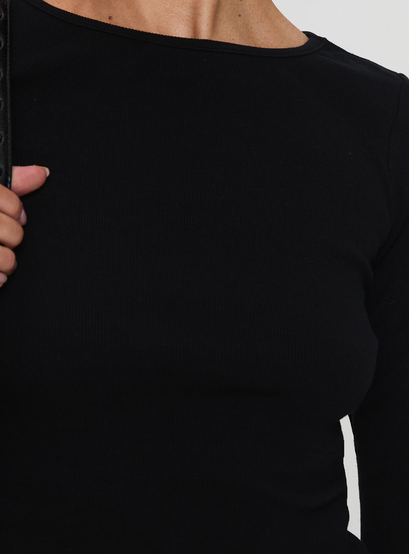 Elaia 3/4 Sleeve Top Black、mySite、solidvoid