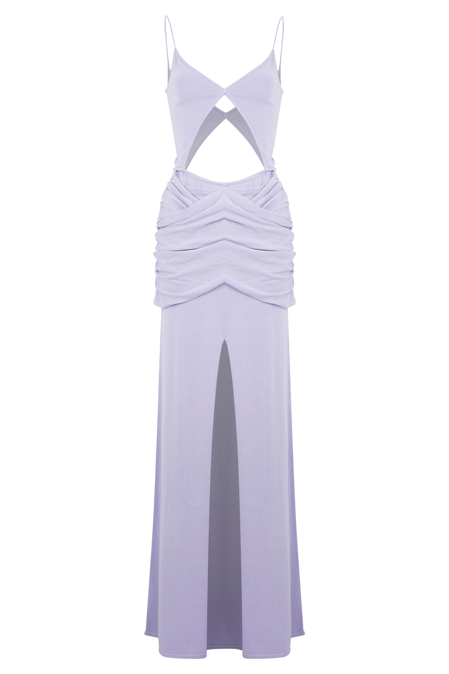 Reama Wrap Over Knit Maxi Dress - Cornflower Blue、mySite、solidvoid