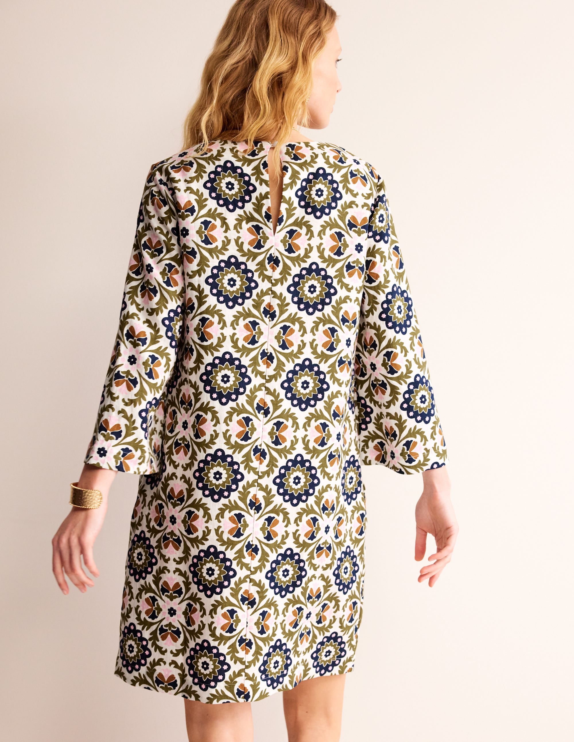  Flare Linen Short Dress-Mayfly, Mosaic Bloom、mySite、ashleygrahame