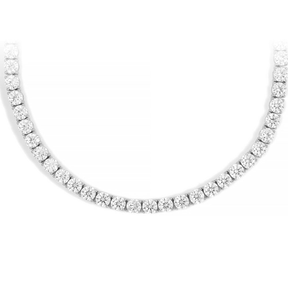 5MM Diamond Tennis Chain 14K Solid White Gold、mySite、hinf8tx79