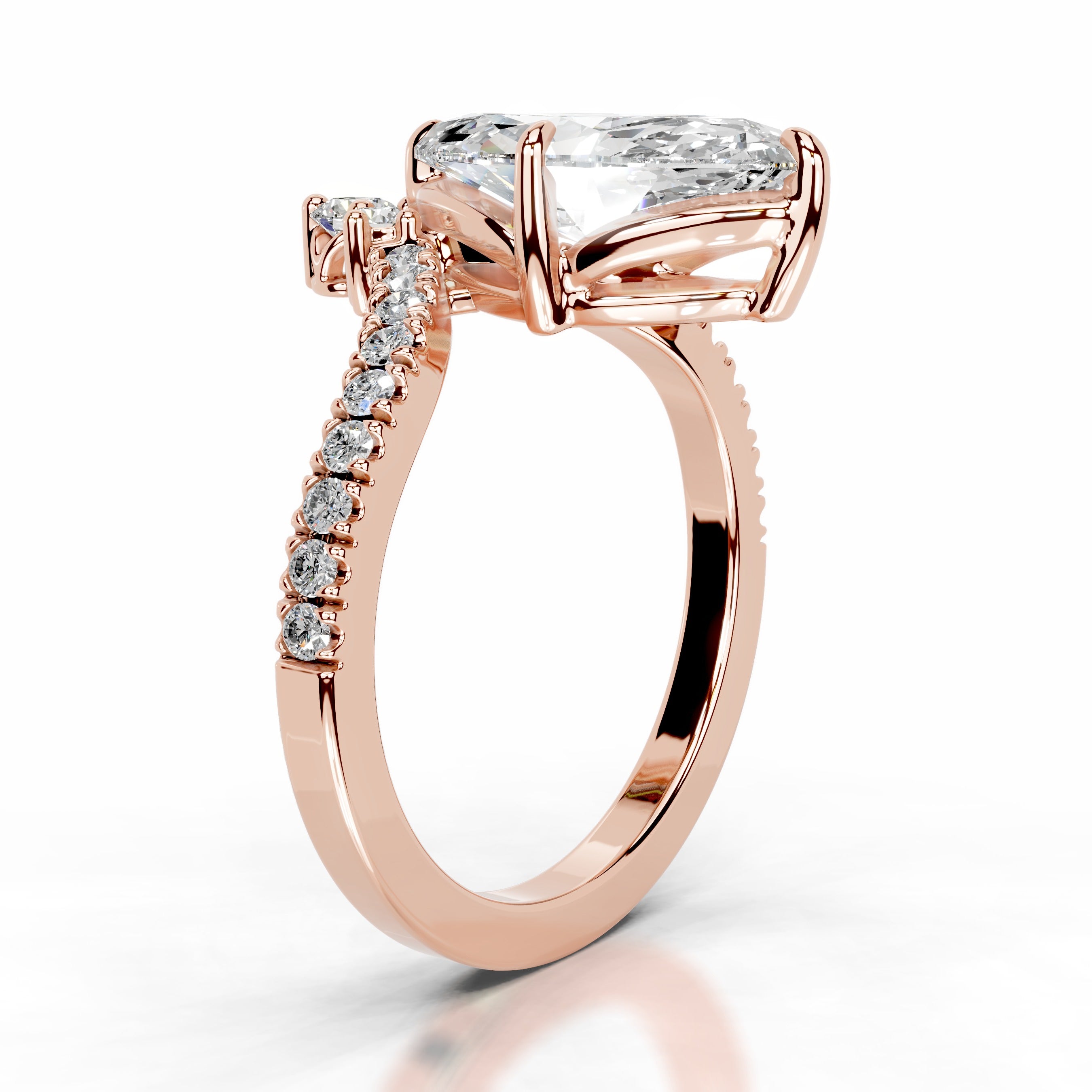 Tia Diamond Engagement Ring - 14K Rose Gold、mySite、hinf8tx79