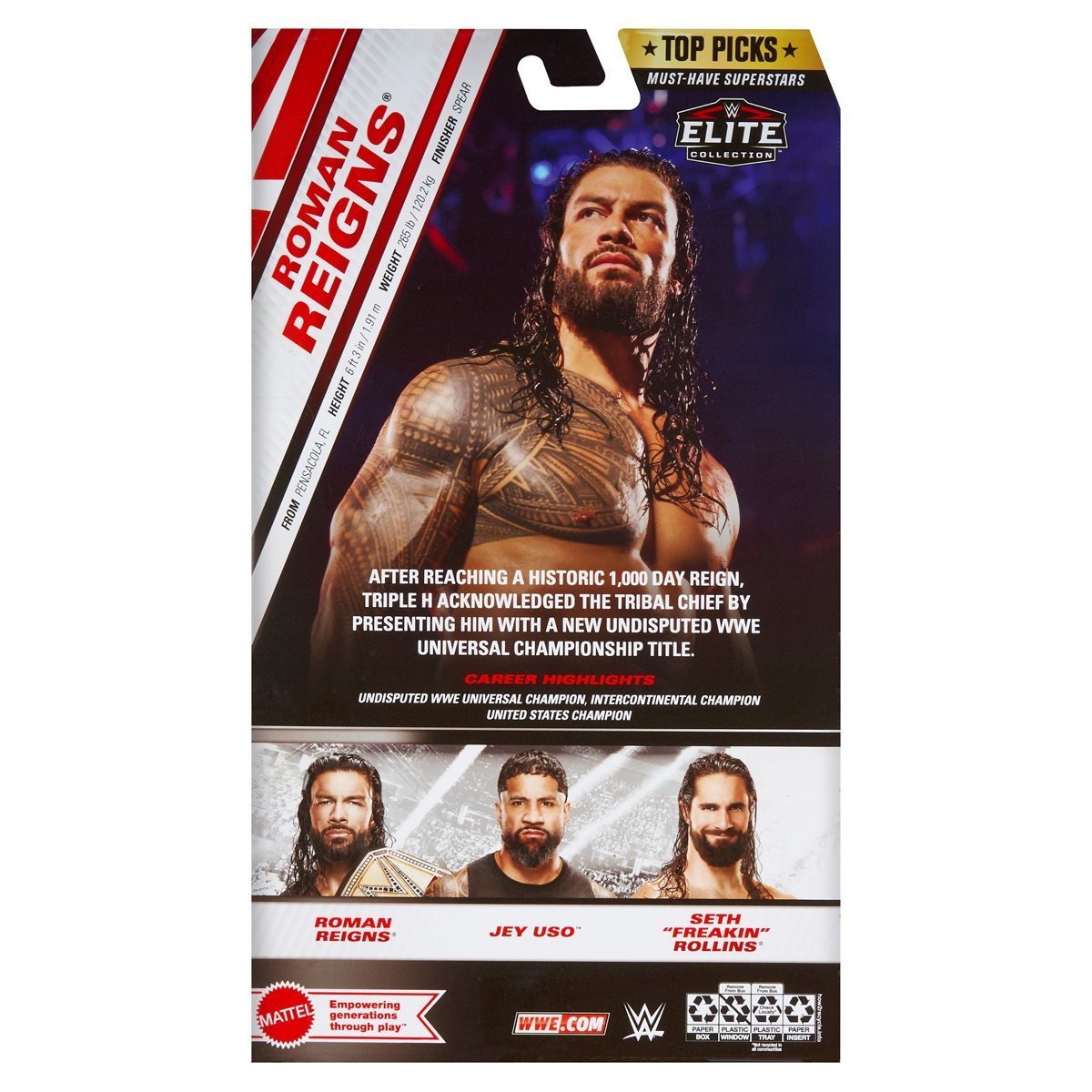 WWE Elite Top Picks 2025 Roman Reigns、mySite、hgirdovlk