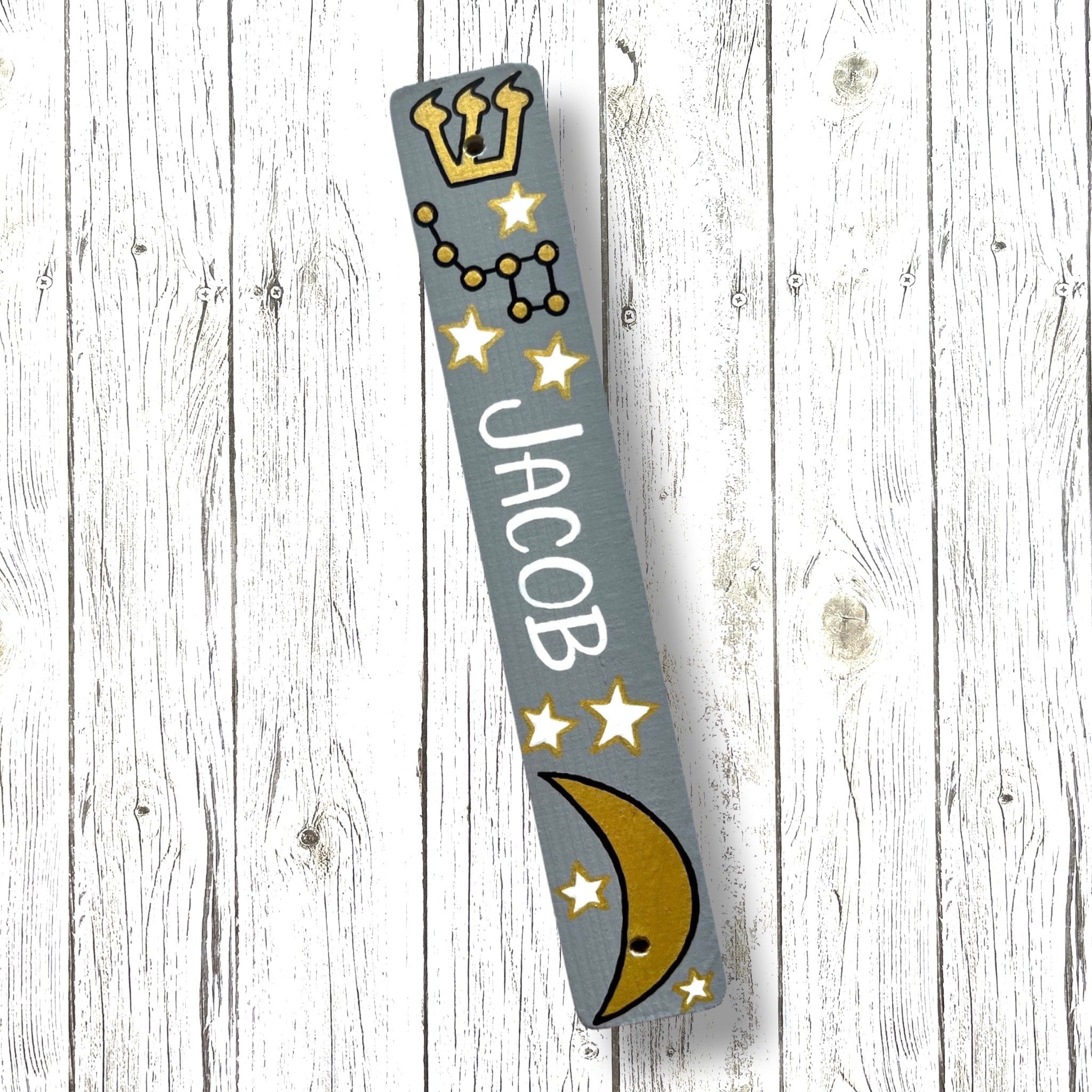 Personalized Moon Mezuzah - Light Gray、mySite、topwebapps