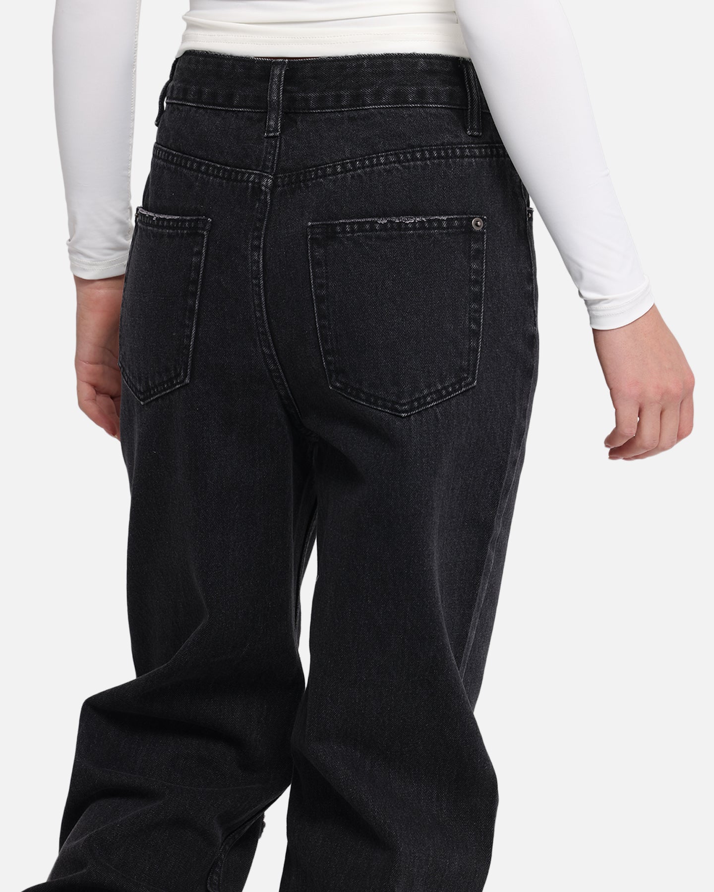 XXIII Women's Straight Leg Jeans Washed Black、mySite、zt4zffjzw