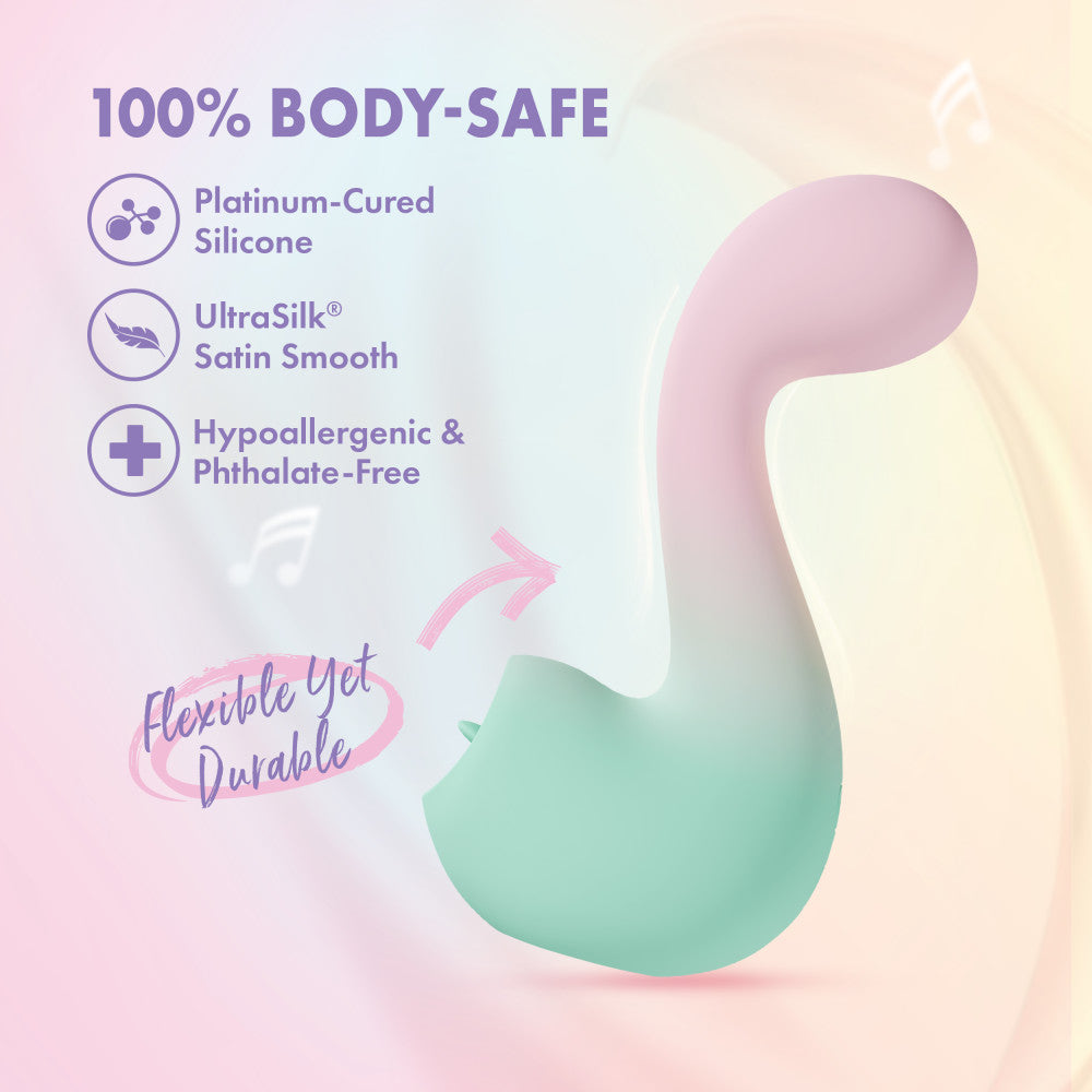 Play With Me | Melody Silicone Dual Vibrator With G-Spot Precision & Tongue-Fluttering Clitoral Stimulation - Pink、mySite、bottomscart