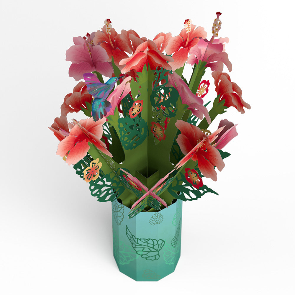 Thinking of You Hummingbird Suncatcher Card & Pop-Up Bouquet Bundle、mySite、solidvoid