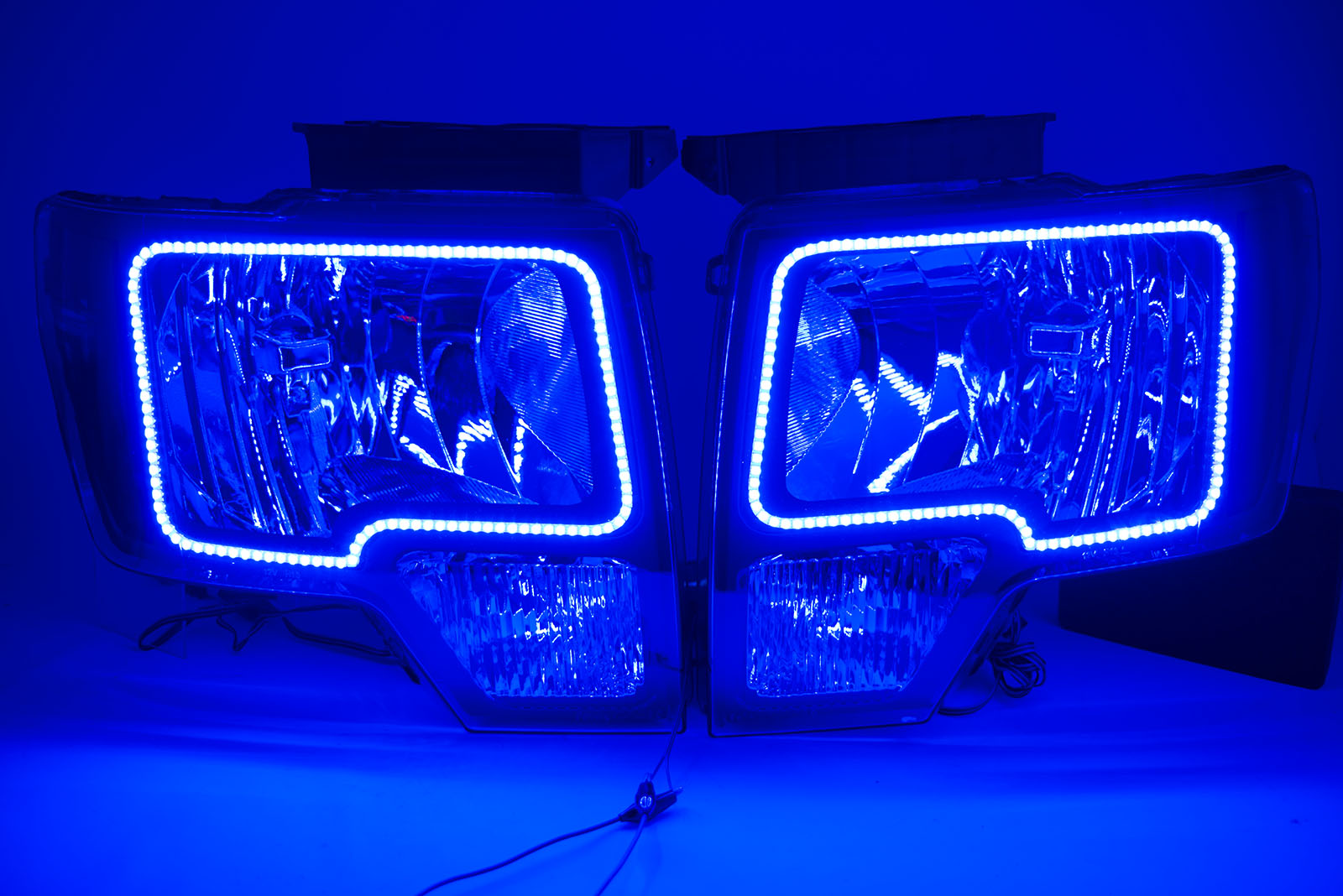 2009-14 Ford F-150 Headlights with ORACLE RGB ColorSHIFT Halos + ColorSHIFT RGB Remote、mySite、nflplayoffbracketp