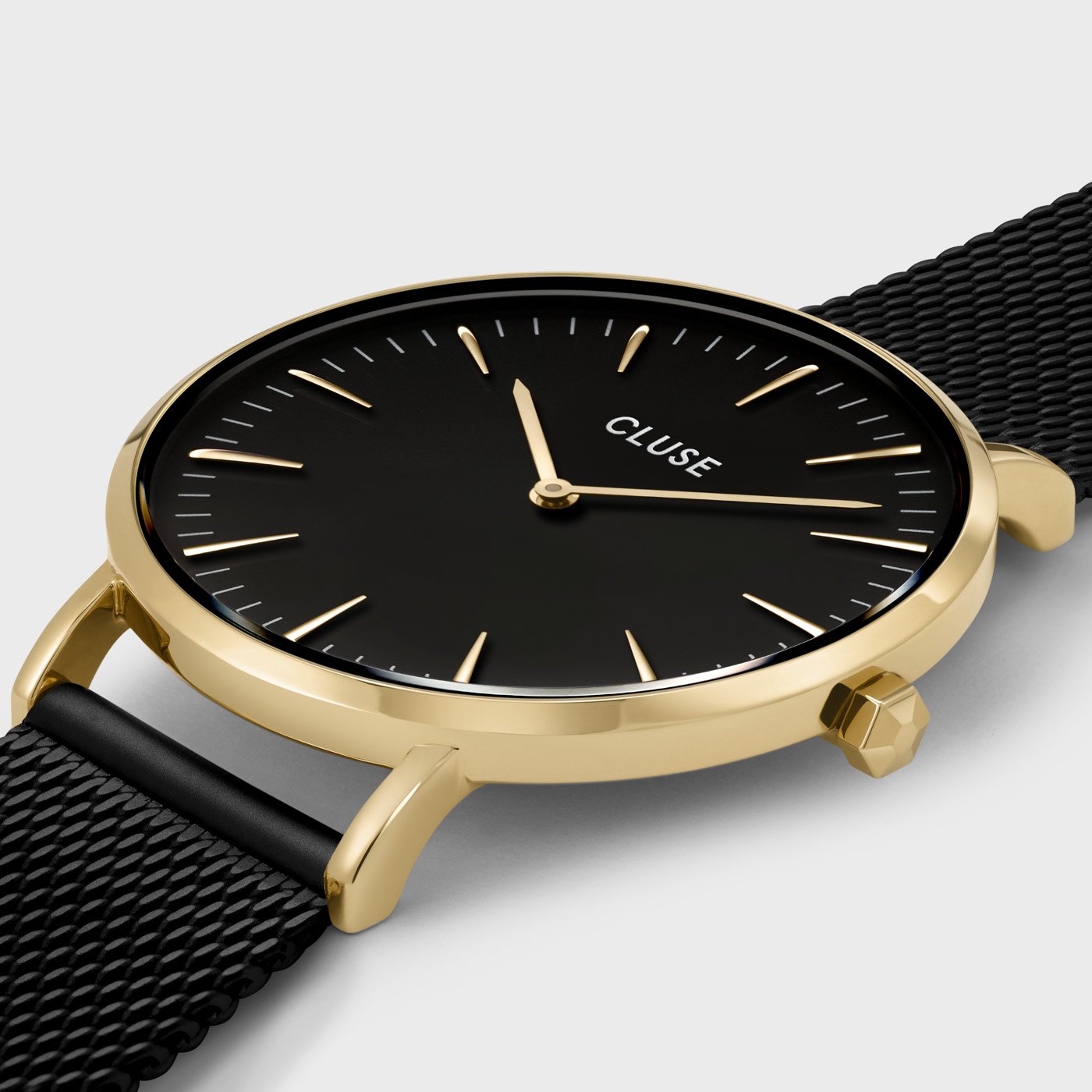 Boho Chic Watch Mesh, Full Black, Gold Colour、mySite、botmansion