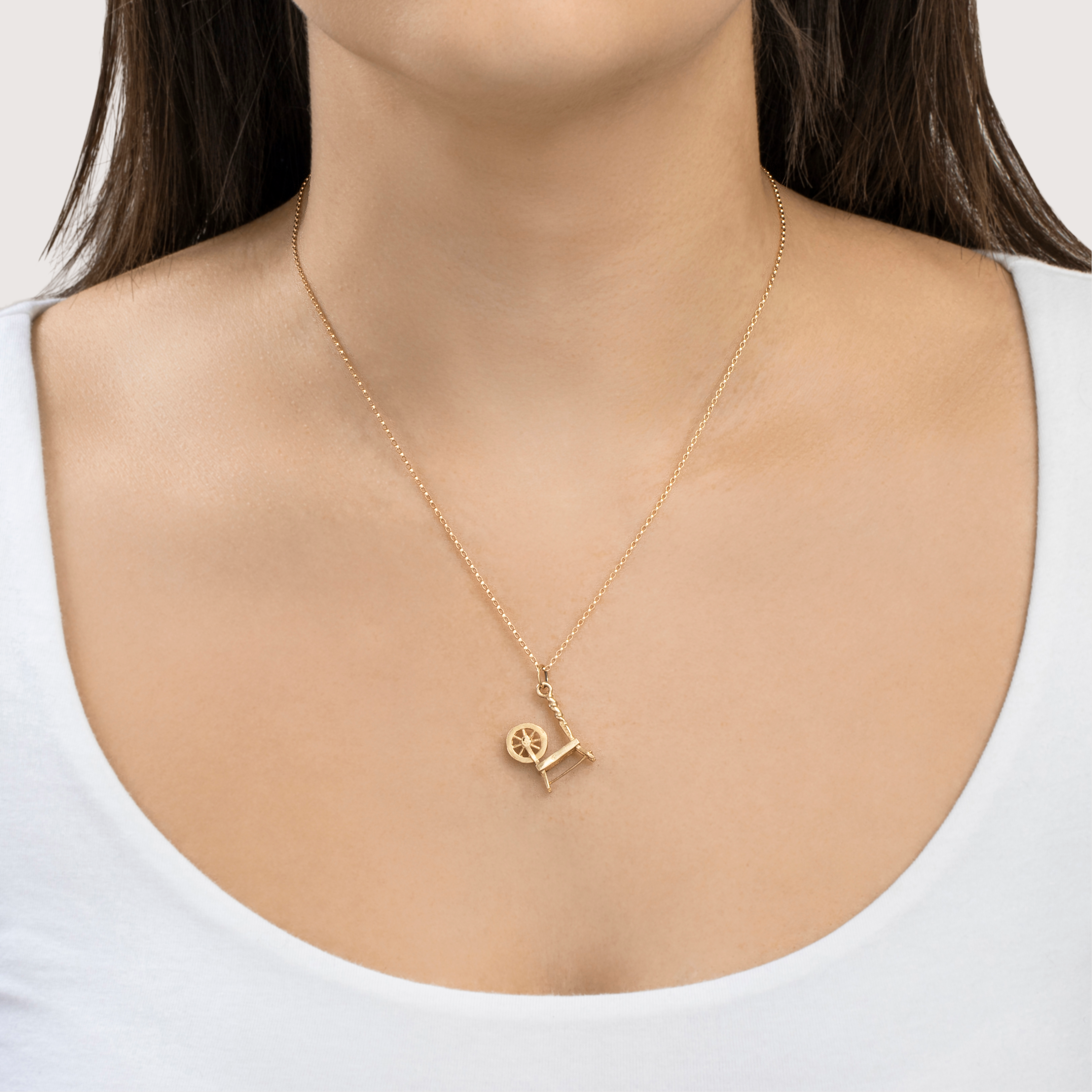 Vintage 9k Yellow Gold Articulated Spinner's Loom Pendant / Charm、mySite、hinf8tx79