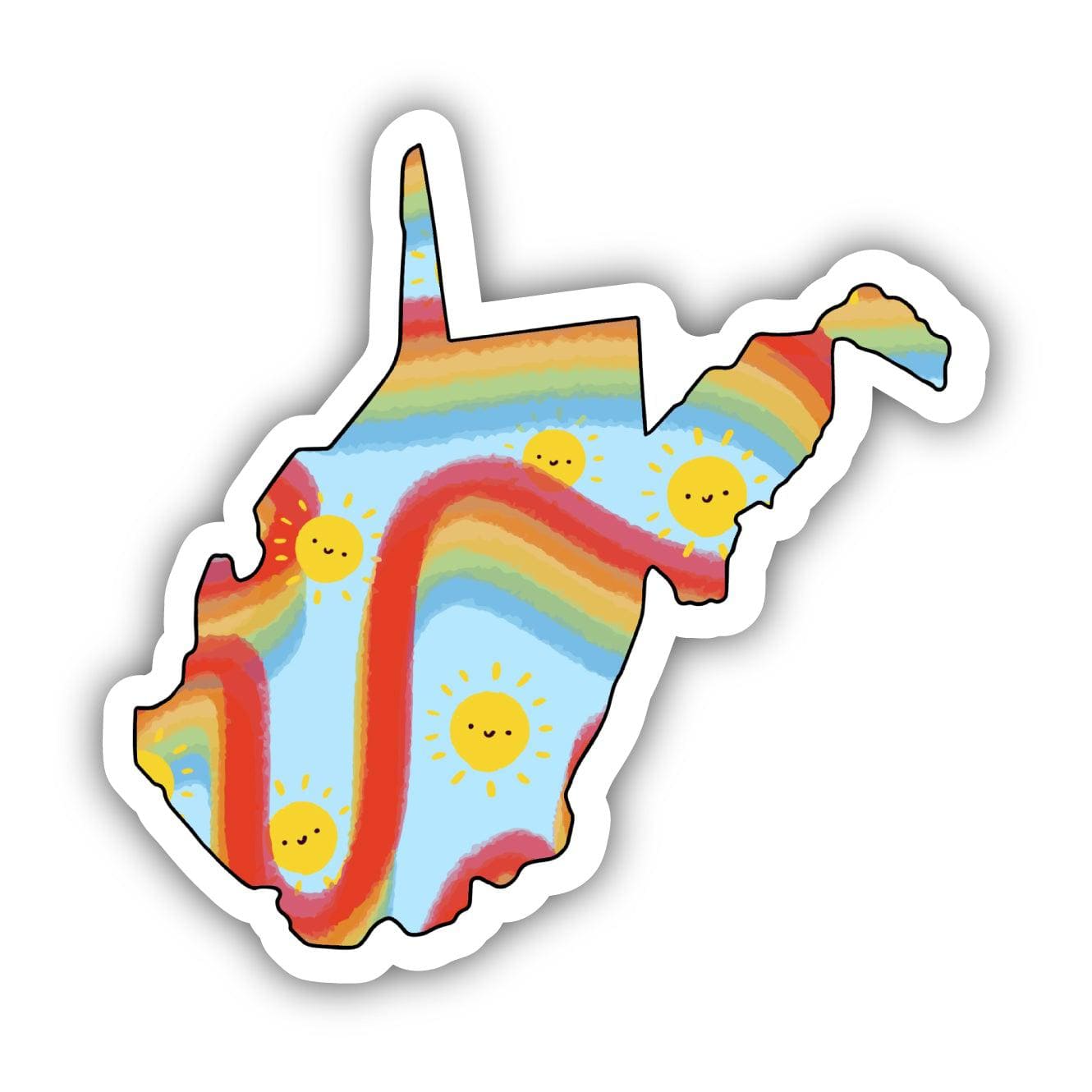  West Virginia Rainbow Fun Sticker、mySite、ghnorth