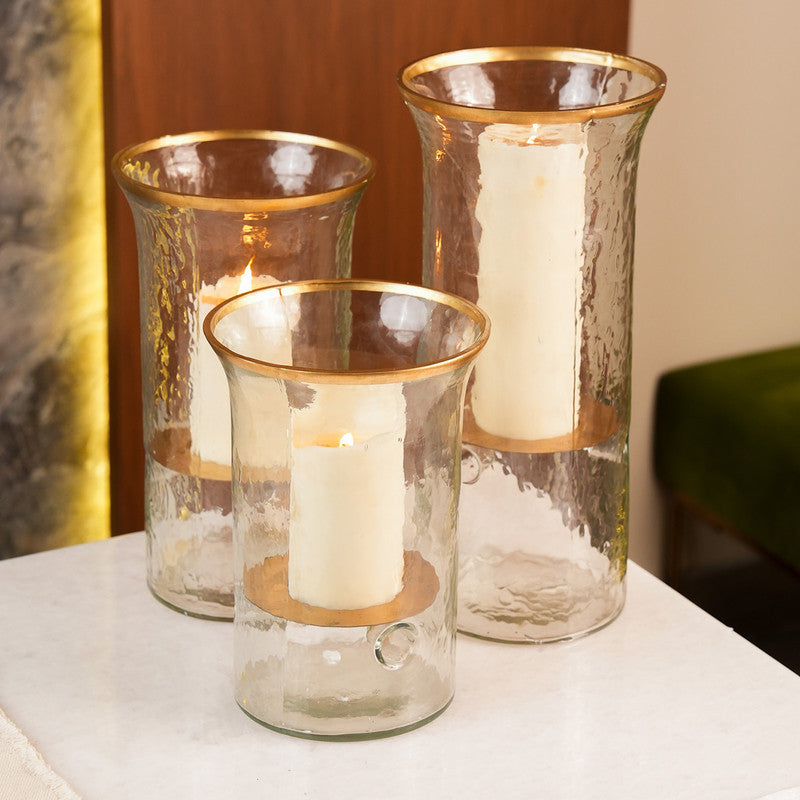 Glass Candle Holder | Triple Extra Large | Transparent、mySite、camillekostekn