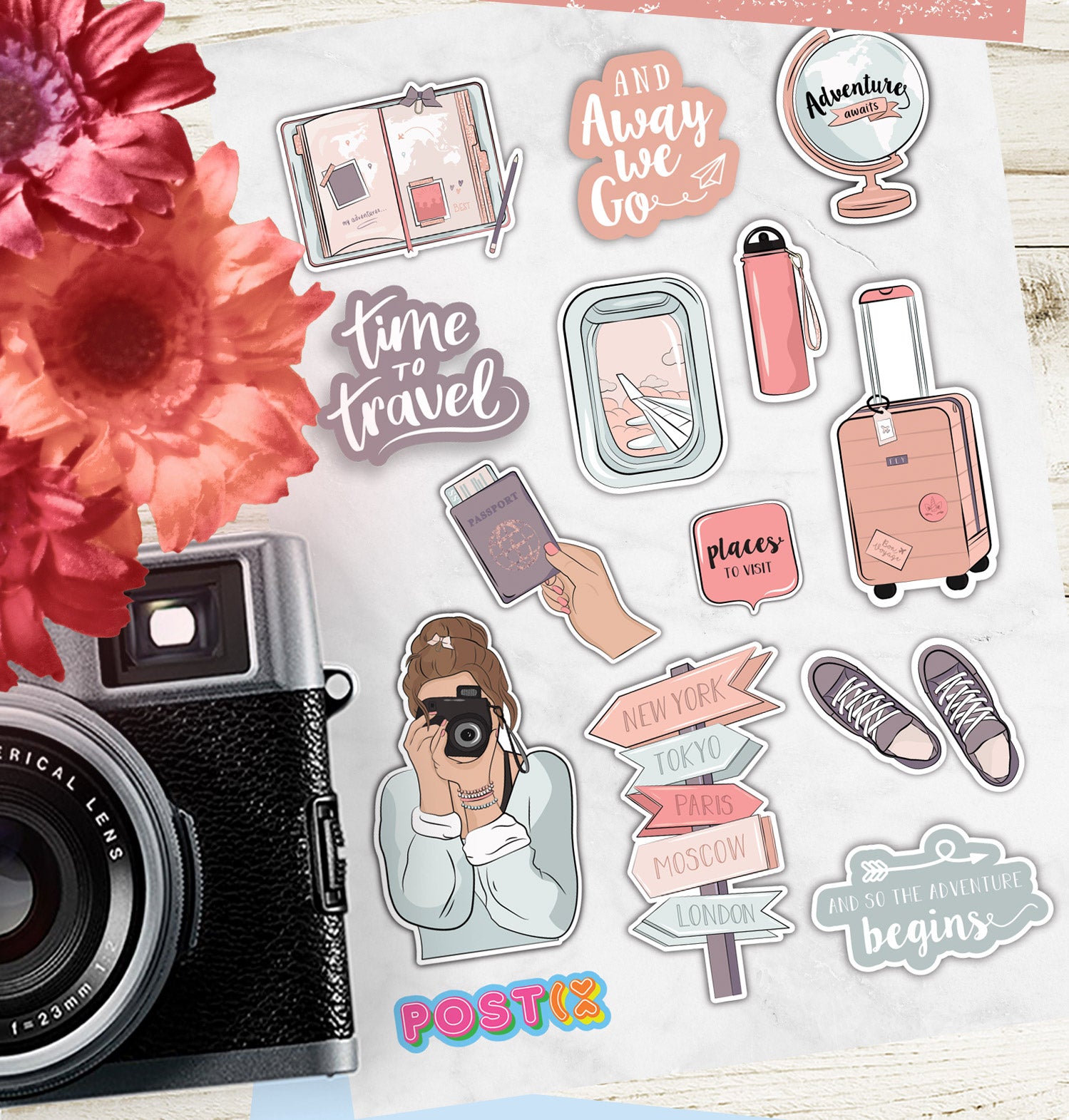  Away We Go A6 Sticker Sheet、mySite、ghnorth