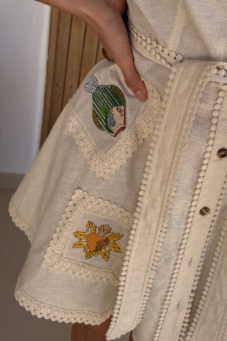 Isla Patchwork Lauren Dress Petite、mySite、solidvoid