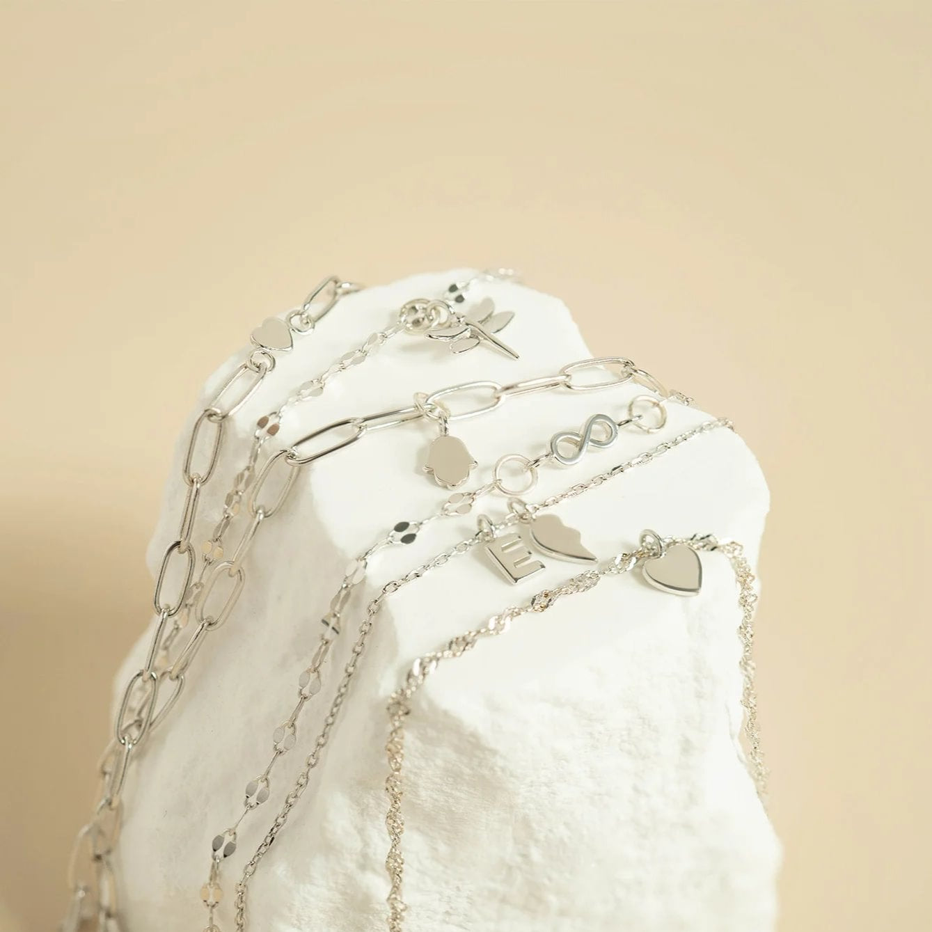 Permanent Jewelry Left Side .925 Sterling Silver Broken Heart Charm / PMJ3006、mySite、dreamappss