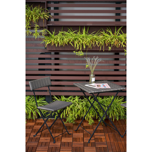 Acacia Wood Interlocking Deck Tiles Checker Pattern, 30 PCS 12" x 12" Square Acacia Hardwood Outdoor Flooring for Patio, Bancony, Pool Side,...、、eastwooduniform