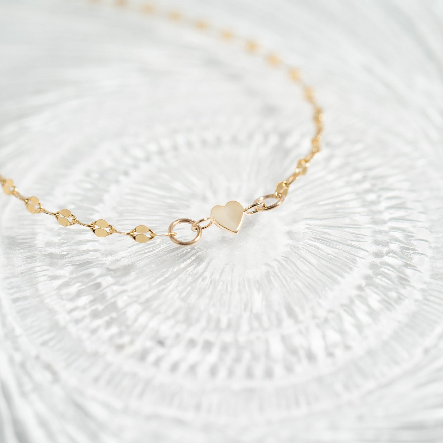 Permanent Jewelry 14K Solid Gold Heart Connector Charm / PMJ1006、mySite、dreamappss