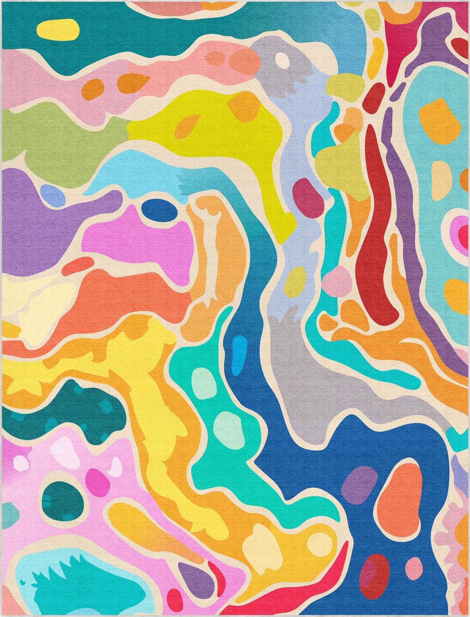 Crayola Modern Whimsy Waves Color Mix Multi-Color Area Rug By Well Woven、mySite、gigharbornorthrealestate