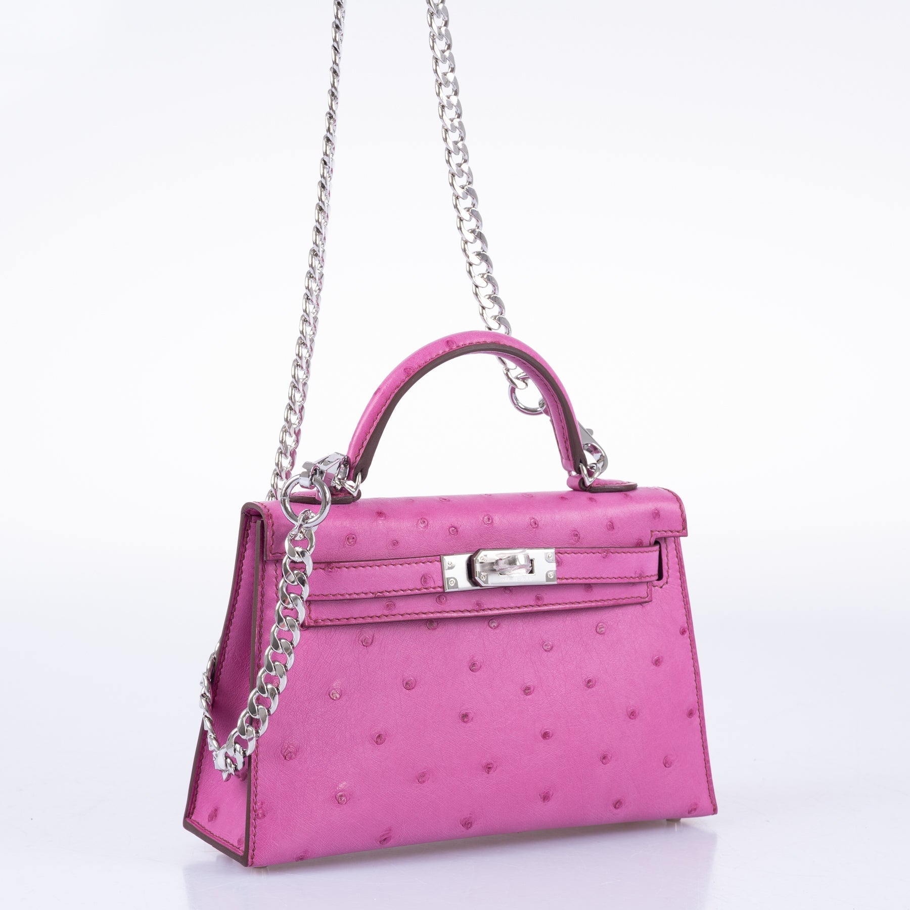 Hermès Mini Kelly 20 Fuchsia Ostrich Palladium Hardware、mySite、garminoutage.com