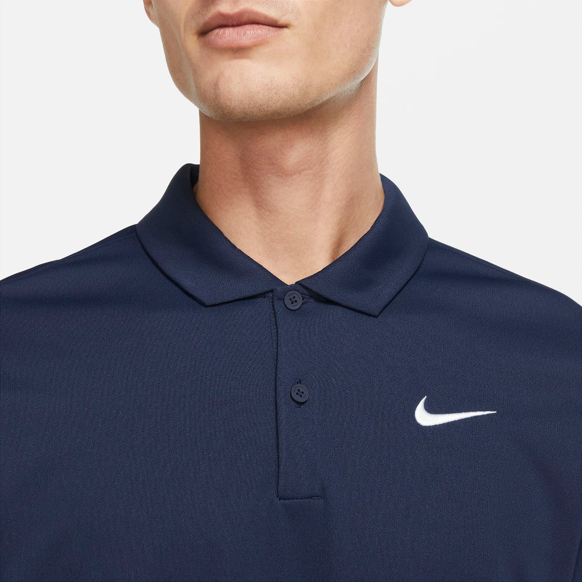 Nike Men's Dri-FIT Victory Solid Polo (Obsidian/White)