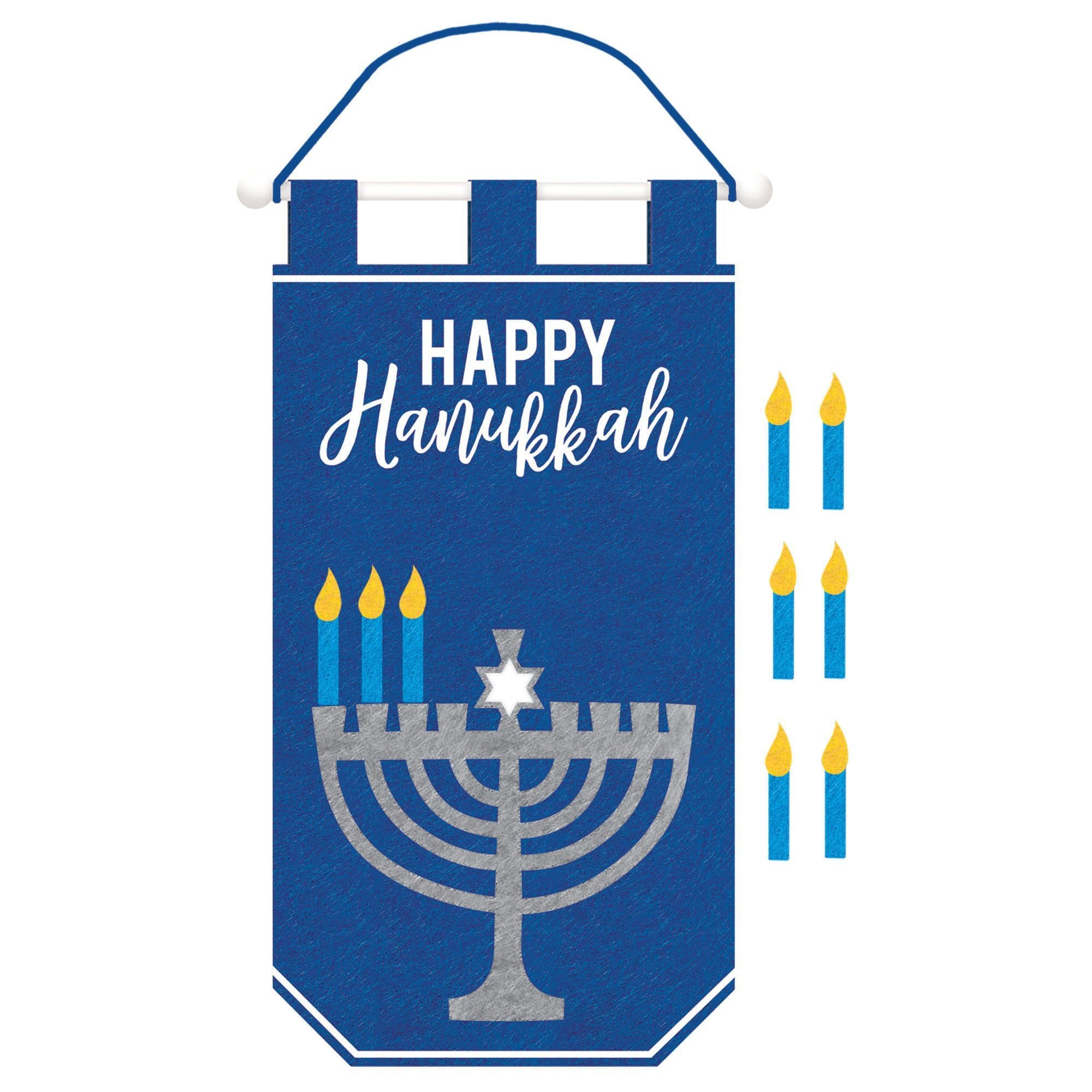 Happy Hanukkah Banner with Candles、mySite、topwebapps