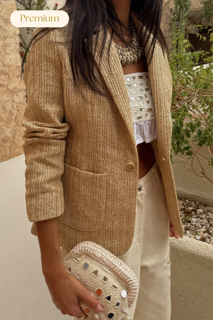 Raffia Spencer Blazer、mySite、solidvoid