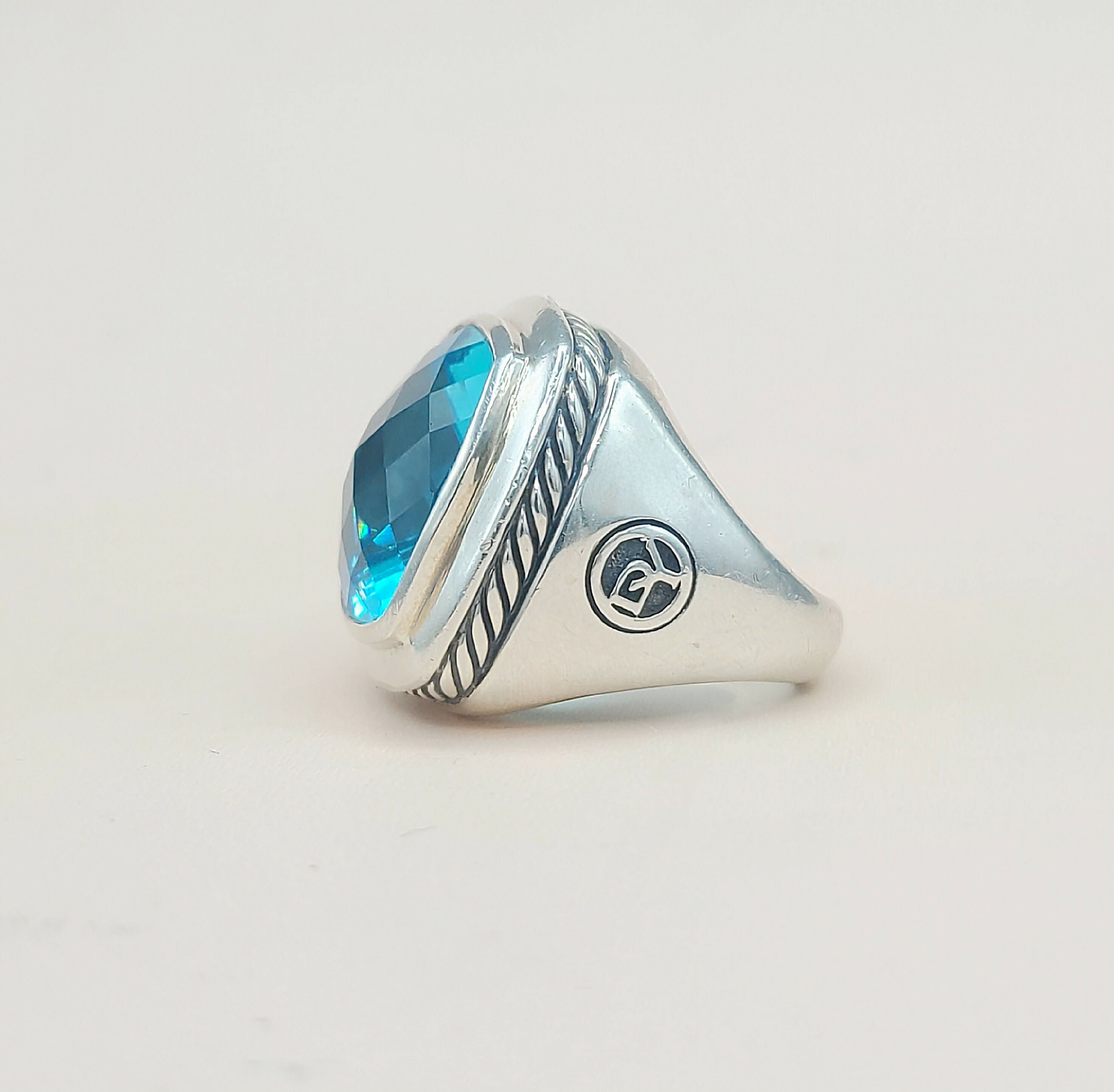 David Yurman Albion Statement Ring 18mm Hampton Blue Topaz、mySite、hinf8tx79