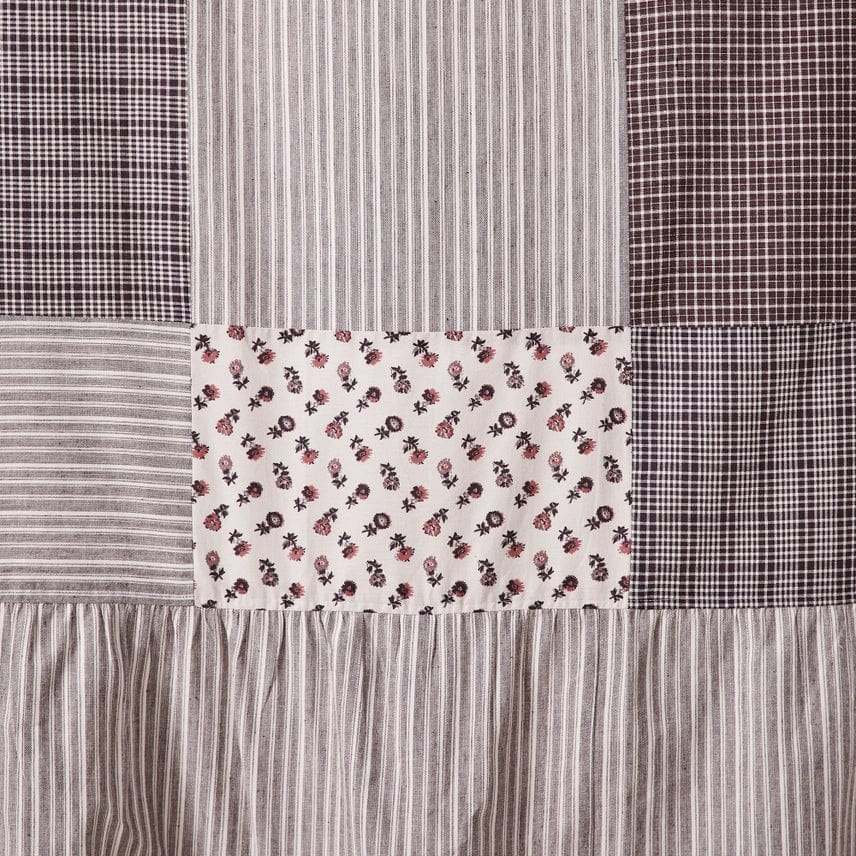 Florette Patchwork Ruffled Shower Curtain French Country Charm、mySite、g9winljtr