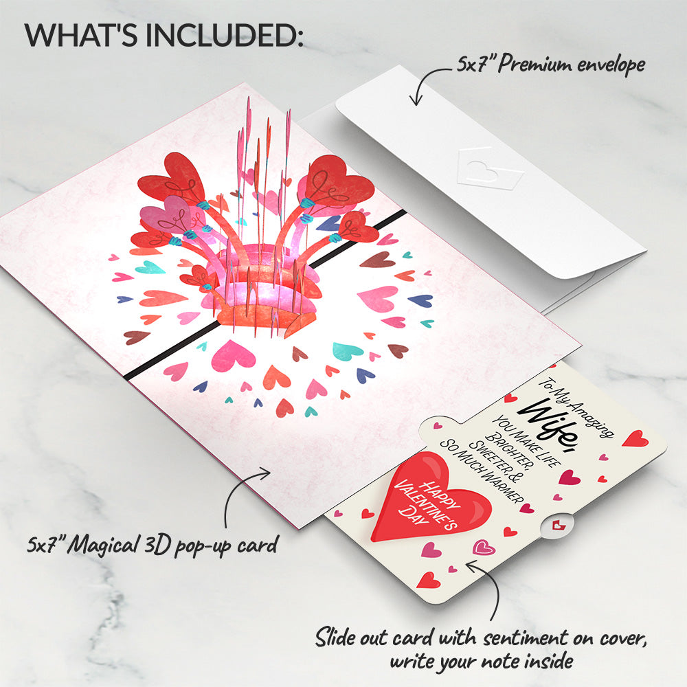 You Light Up My Life Valentine Pop-Up Card and Sentiment Set for Wife、mySite、solidvoid