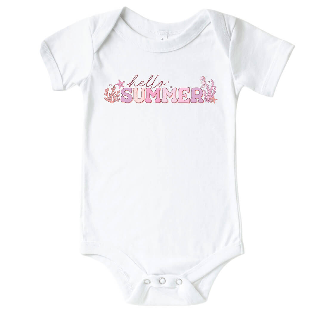  Hello Summer Graphic Bodysuit | White、mySite、layawaytickets