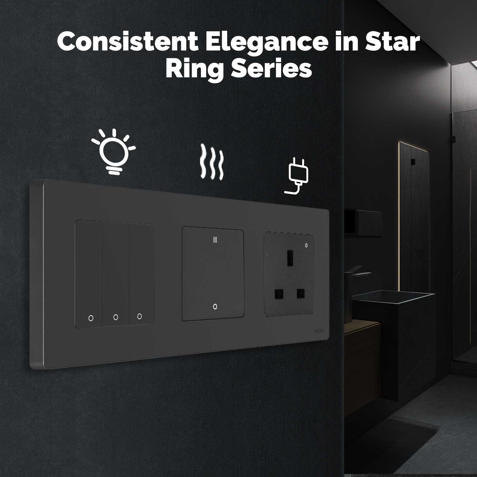 Star Ring ZigBee Smart Double Pole Heater/AC Switch 20A High Load With Electricity Monitor EU Standard、mySite、fannypackpong