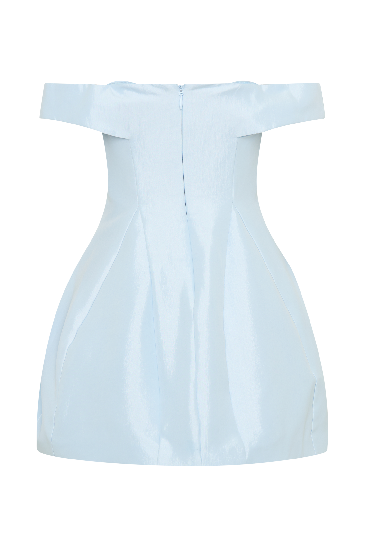 Diana Off Shoulders Mini Dress - Powder Baby Blue、mySite、solidvoid
