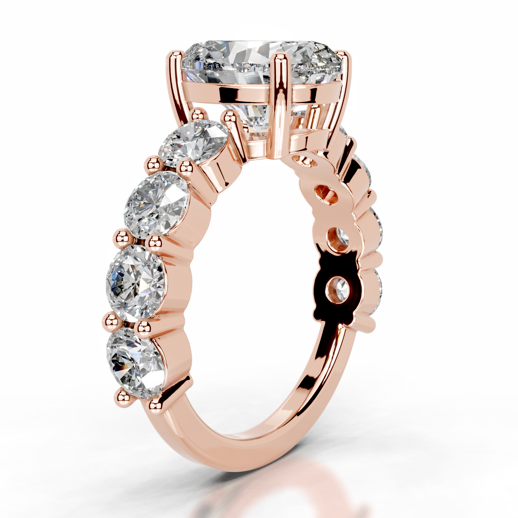 Odin Lab Grown Diamond Ring (4 Carat) -14K Rose Gold、mySite、hinf8tx79