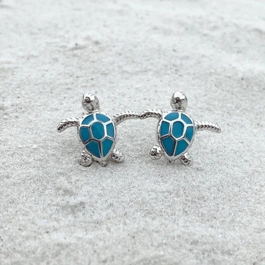 Turtle Stud Earrings Sterling Silver、mySite、g9winljtr