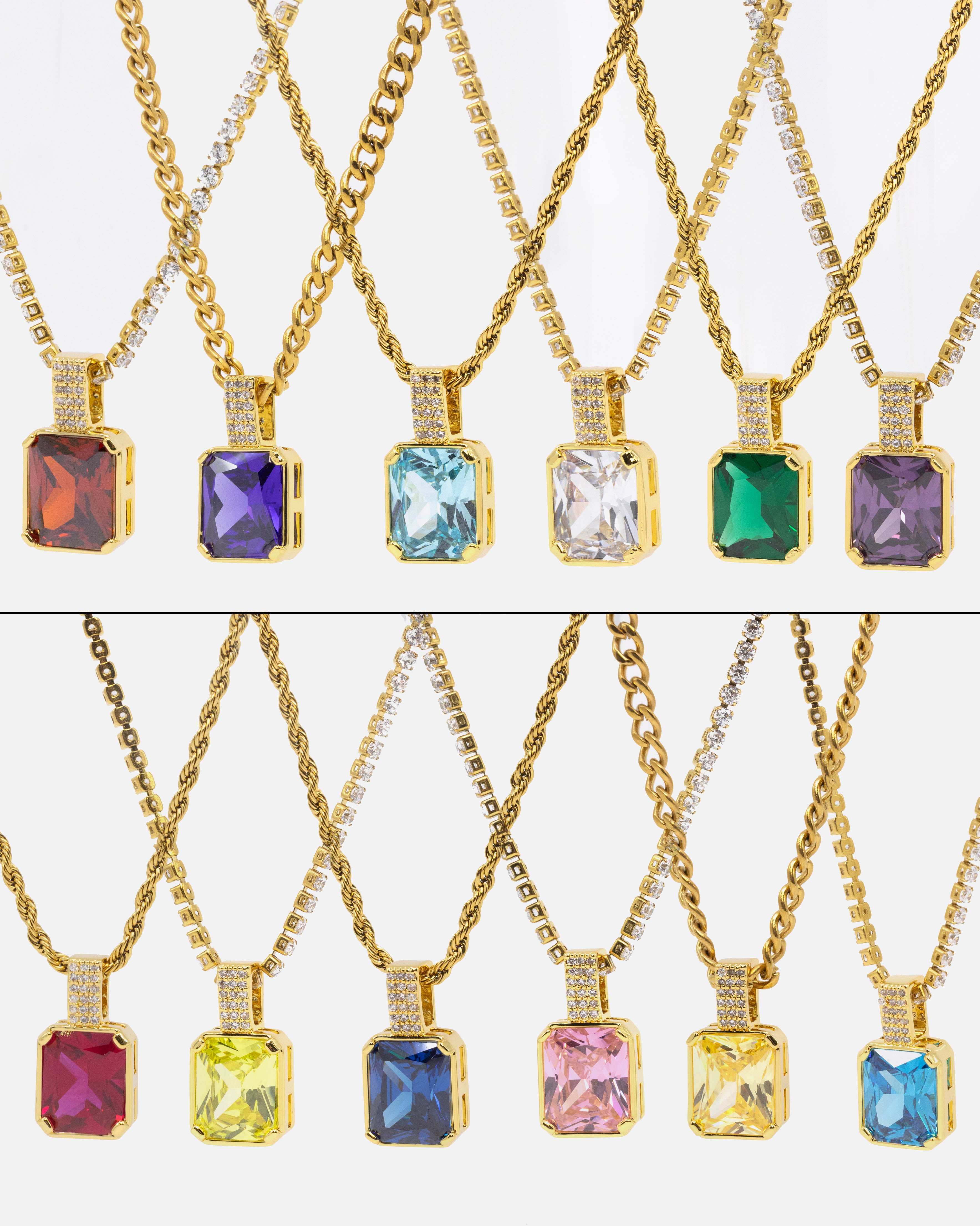 NXS Birthstone Pendant Iced Multi、mySite、zt4zffjzw