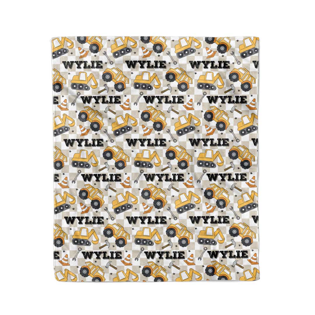  Under Construction Personalized Kids Blanket、mySite、layawaytickets