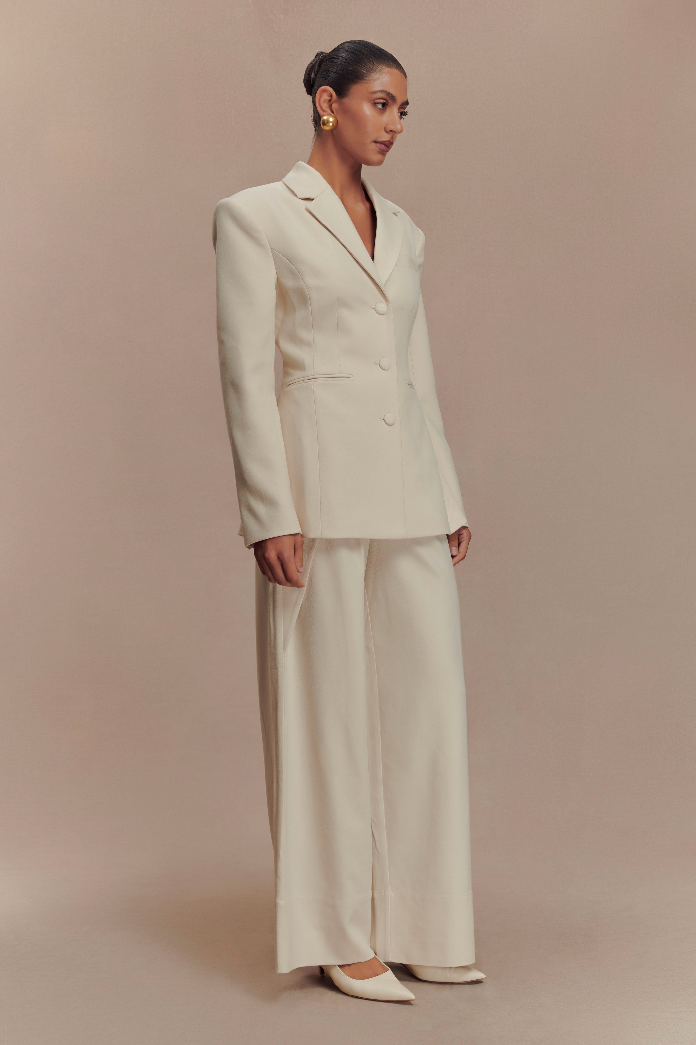 Bellamy Cinched Blazer - Buttermilk、mySite、solidvoid