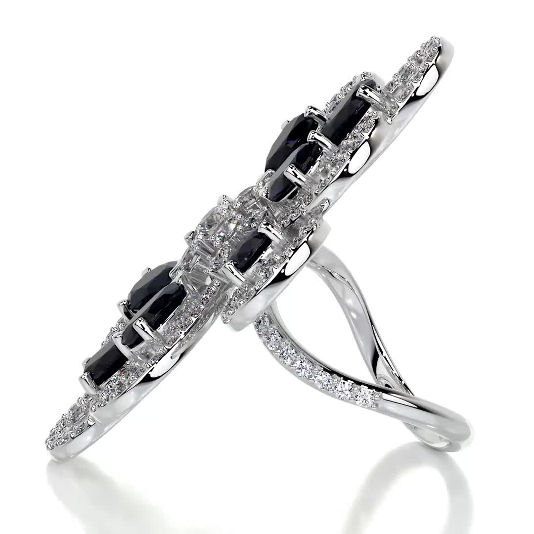 Jayden Fashion Gemstones & Diamonds Ring (4.55 Carat) -18K White Gold (RTS)、mySite、hinf8tx79