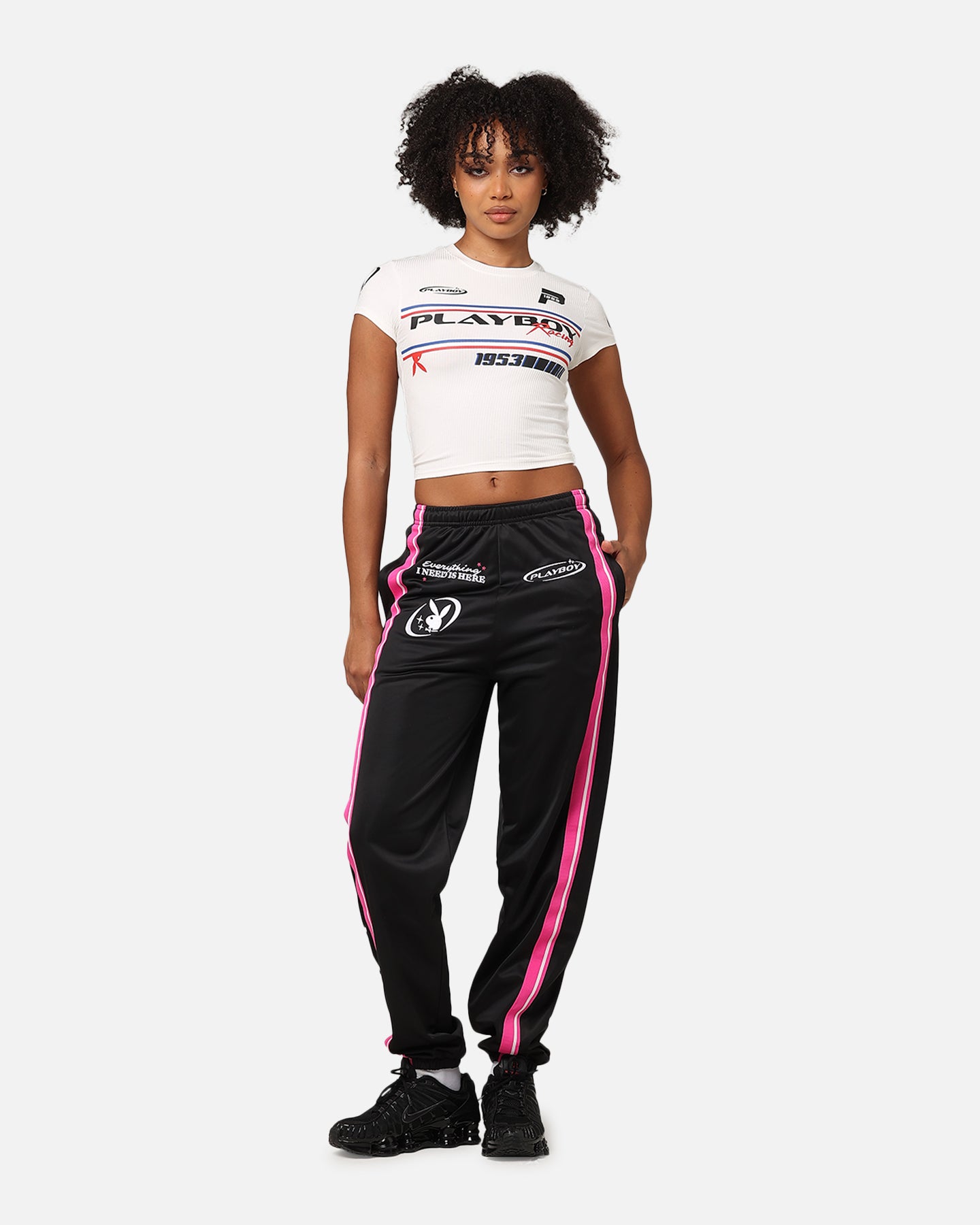 Playboy Women's Racing 1953 Baby T-Shirt White、mySite、zt4zffjzw