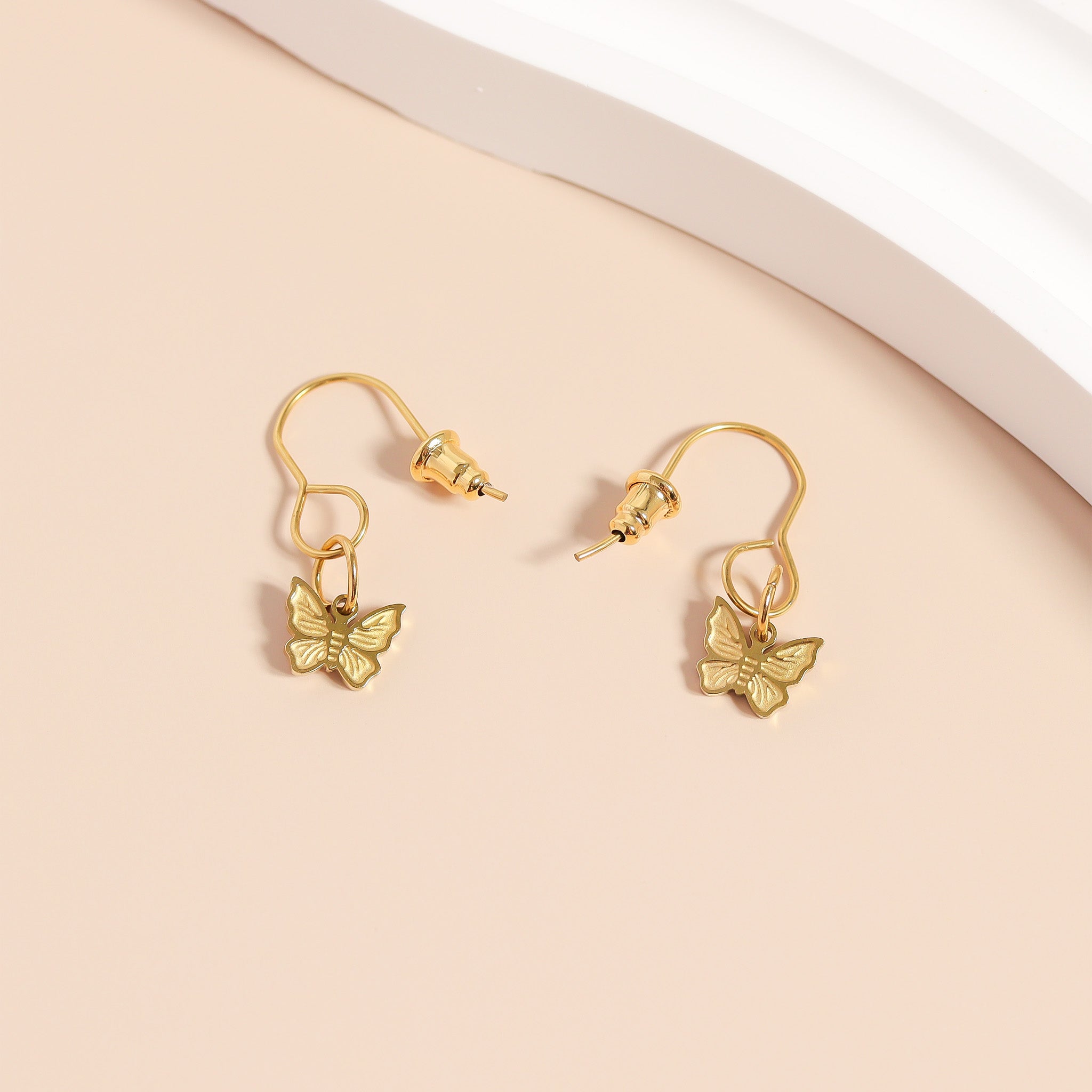 18K Gold PVD Stainless Steel Dainty Butterfly Charm / PDL0025、mySite、dreamappss