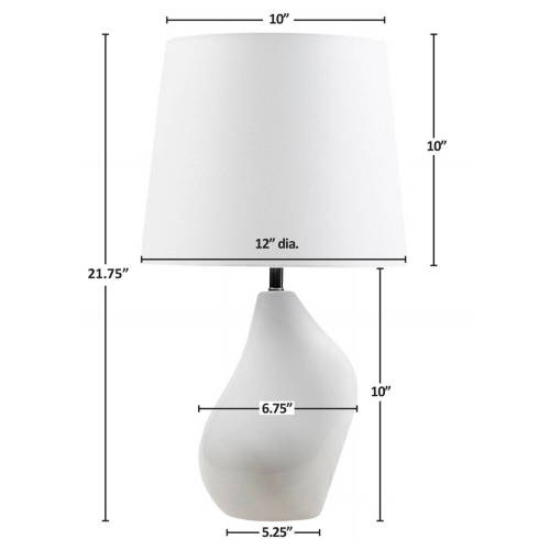 Asymmetrical Ceramic Table Lamp Grey See below、、eastwooduniform