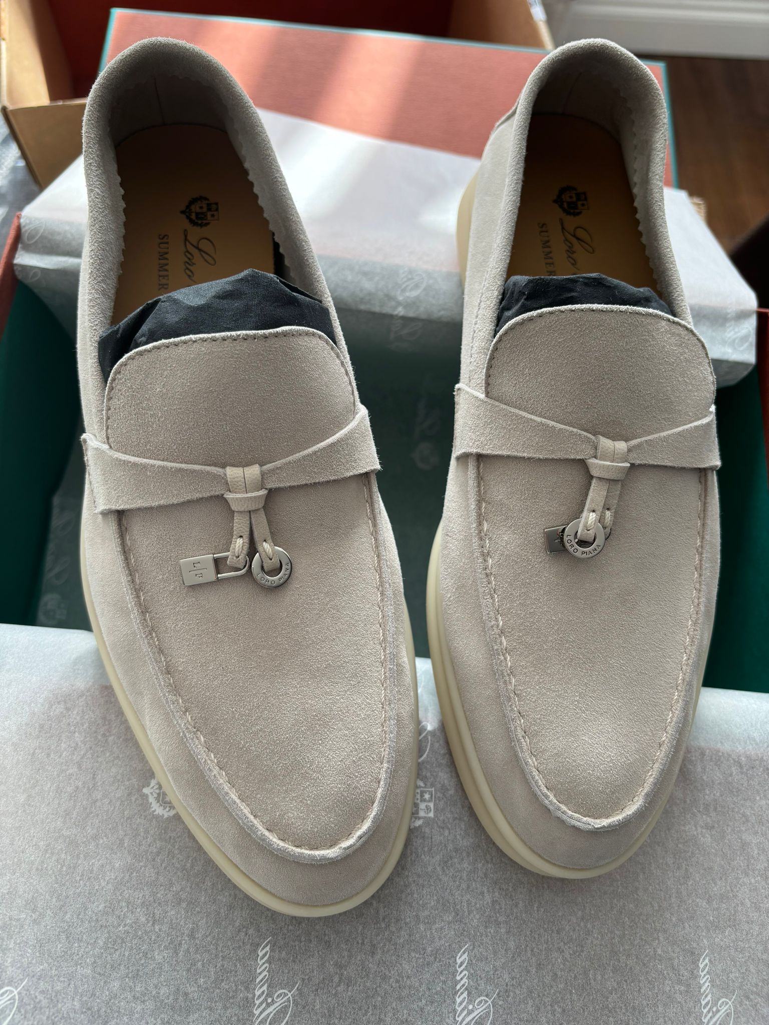Loro Piana Summer Charms Walk Loafers (Powder Pearl)、mySite、garminoutage.com