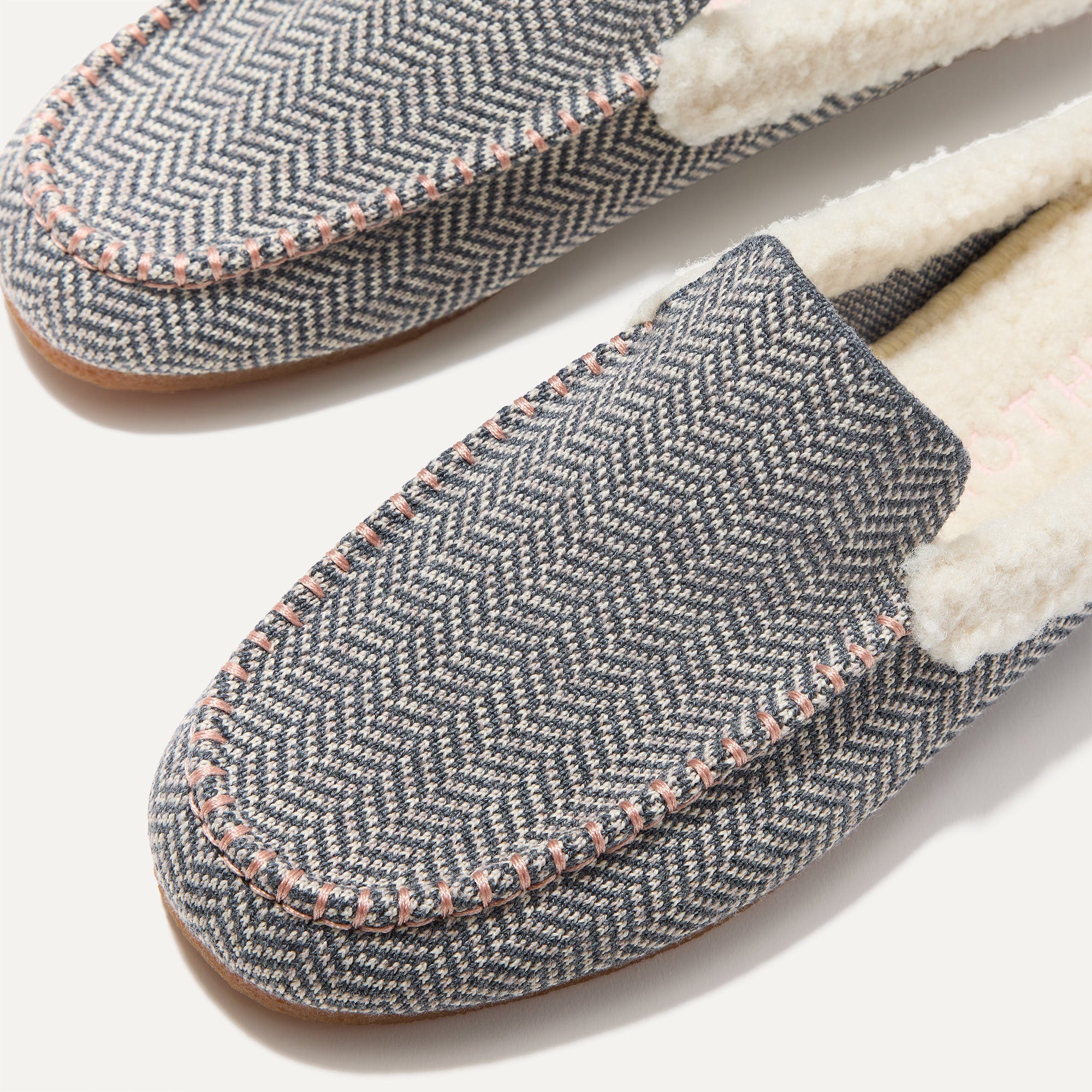  The Scuff Slipper - Grey Herringbone、mySite、preschool7hills